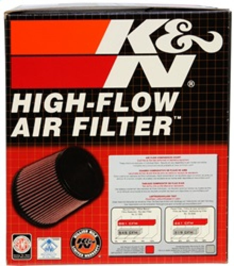 K&N Filter Universal Rubber Filter 5in Flange 6.5in Base 4.5in Top 5.5in Height K&N Engineering