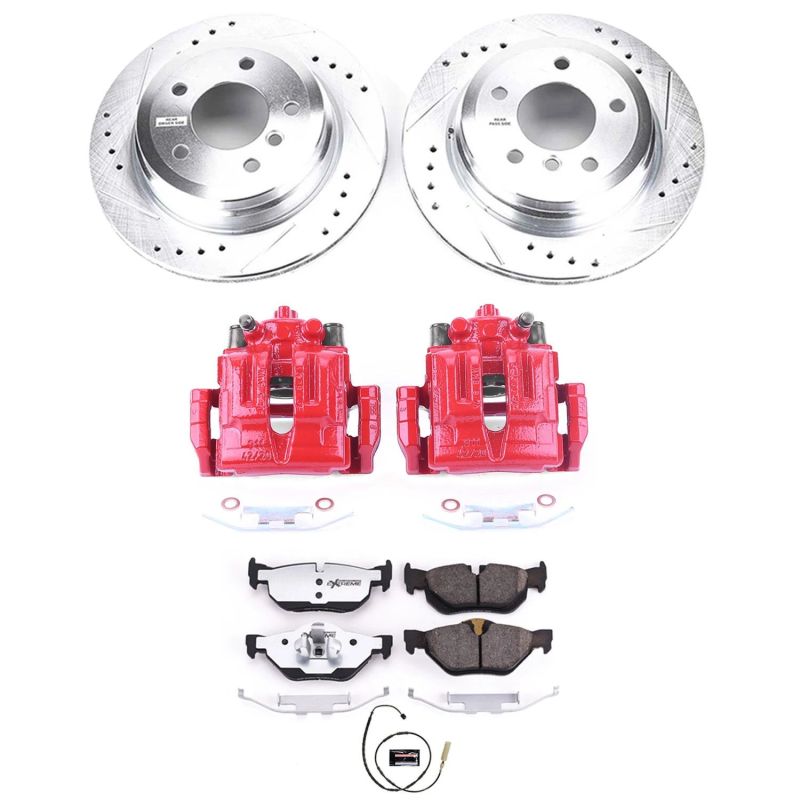 Power Stop 11-13 BMW 328i Rear Z26 Street Warrior Brake Kit w/Calipers PowerStop