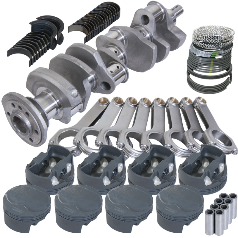 Eagle Chevy 327 3.000in Crank 6.125in H-Beam -4.9cc Flat Top 4.060in Pistons Rotating Assembly main image 0
