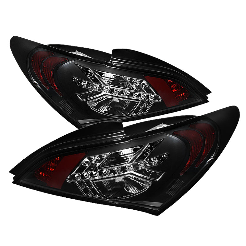 Spyder Hyundai Genesis 10-12 2Dr LED Tail Lights Black ALT-YD-HYGEN09-LED-BK SPYDER