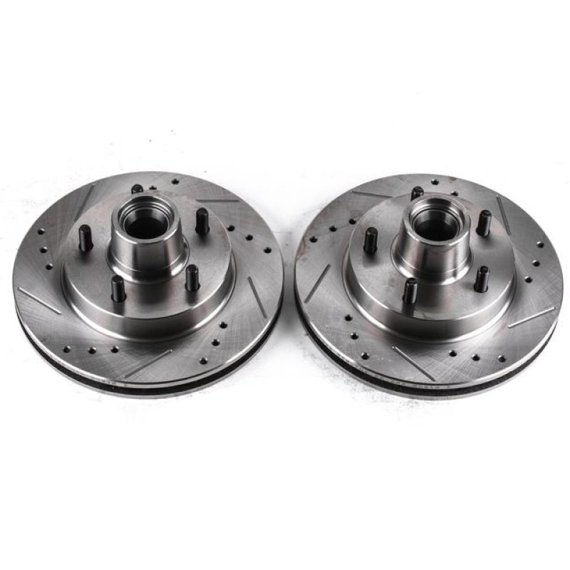 Power Stop 82-87 Buick Regal Front Evolution Drilled & Slotted Rotors - Pair PowerStop
