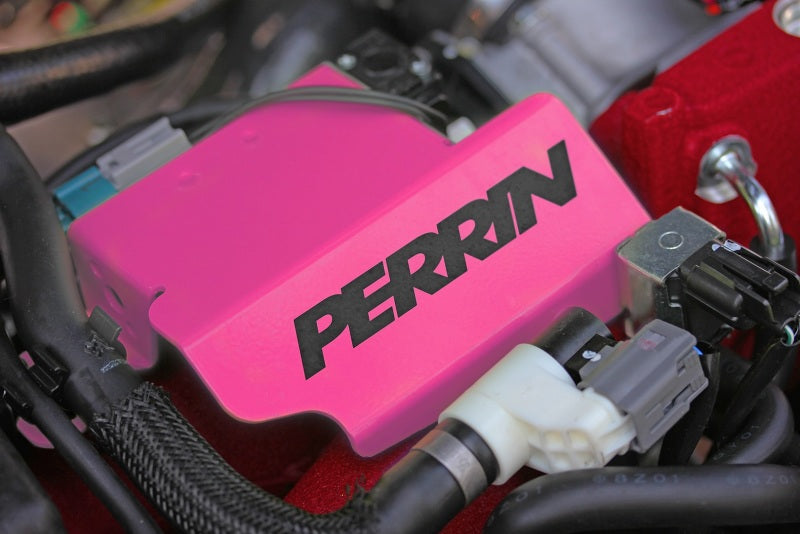 Perrin 2008+ STI Boost Control Selenoid Cover (Cartridge Type EBCS) - Hyper Pink Perrin Performance