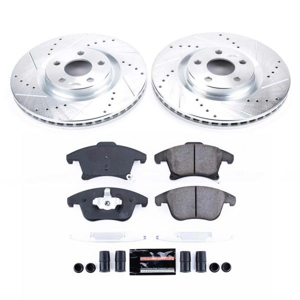 Power Stop 19-20 Ford Police Responder Hybrid Front & Rear Z17 Evolution Geomet Coated Brake Kit