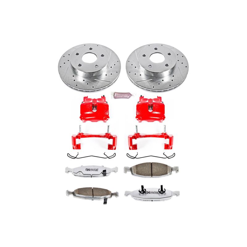 Power Stop 99-02 Jeep Grand Cherokee Front Z26 Street Warrior Brake Kit w/Calipers PowerStop