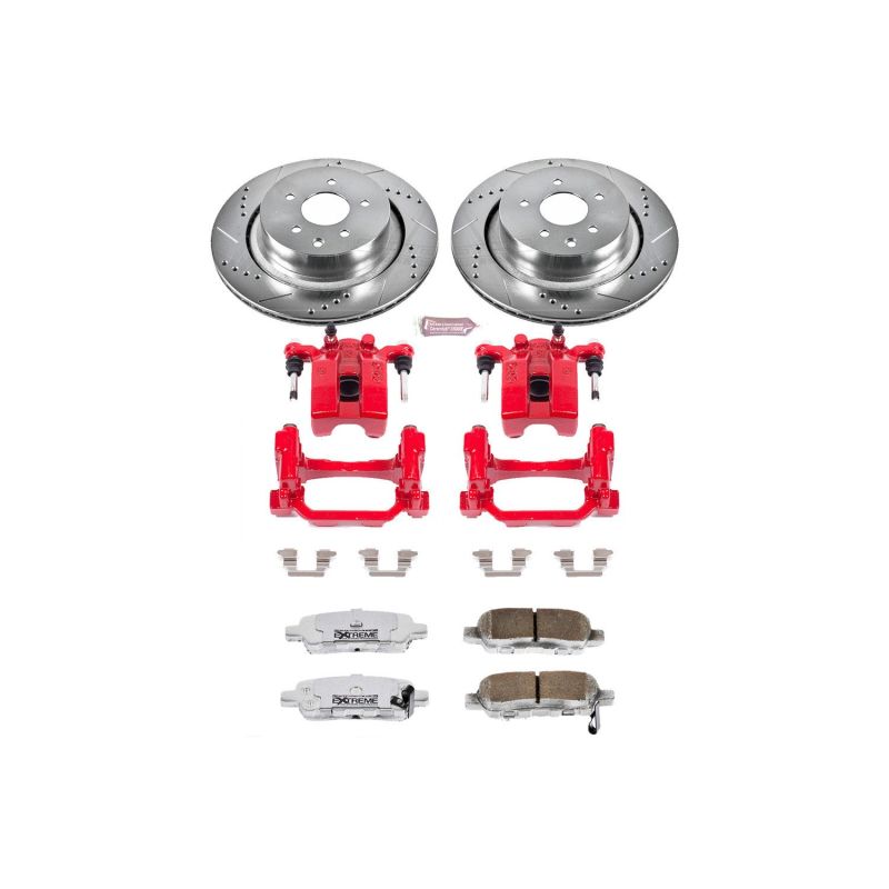 Power Stop 07-08 Infiniti G35 Rear Z26 Street Warrior Brake Kit w/Calipers PowerStop