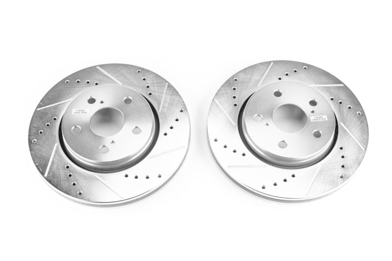 Power Stop 18-19 Toyota C-HR Front Evolution Drilled & Slotted Rotors - Pair PowerStop