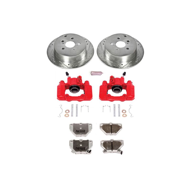Power Stop 03-06 Pontiac Vibe Rear Z26 Street Warrior Brake Kit w/Calipers PowerStop