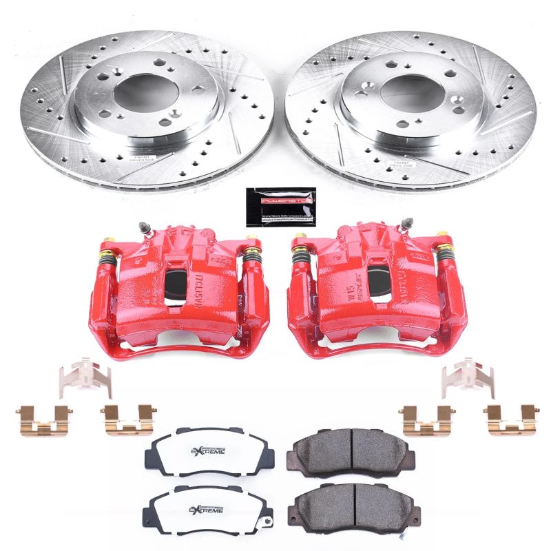 Power Stop 91-95 Acura Legend Front Z26 Street Warrior Brake Kit w/Calipers PowerStop