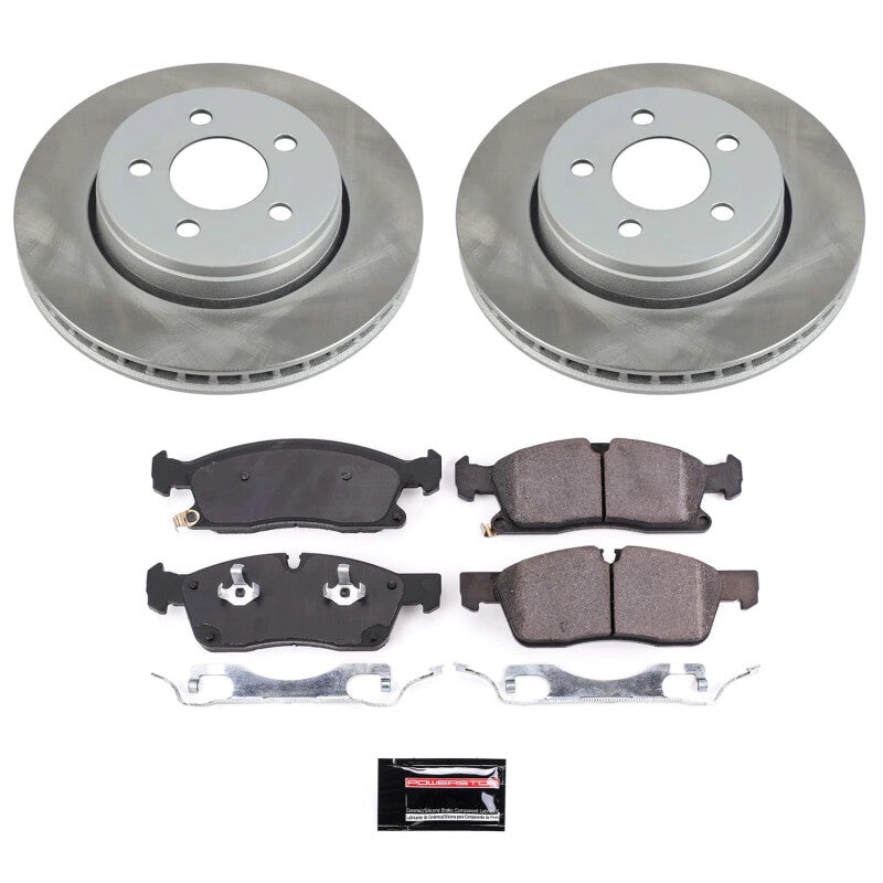 Power Stop 17-20 Jeep Grand Cherokee Front Semi-Coated Rotor Kit PowerStop