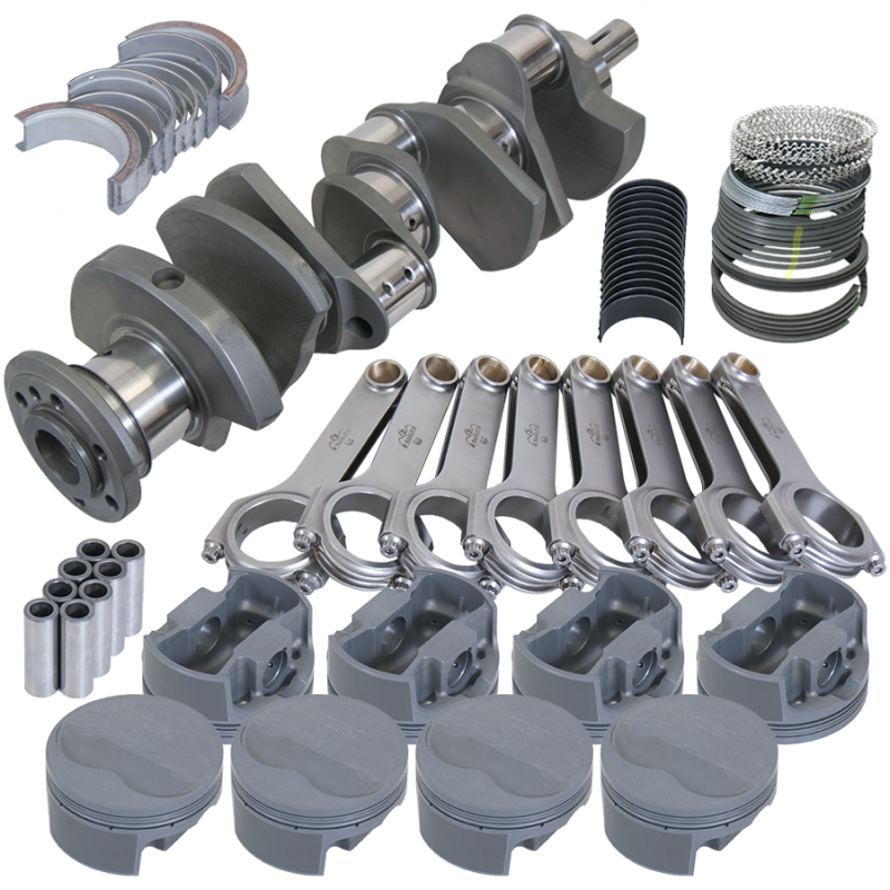 Eagle Chevy Tall 502 1Pc 4.500in Crank 6.660in H-Beam -3cc Flat Top 4.500in Piston Rotating Assembly main image 1