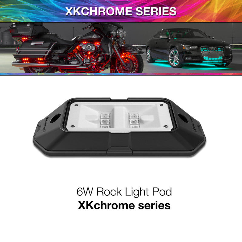 XKGlow 6W XKchrome Low Profile Ultra Bright Rock Light Pod - Part XK-ROCK