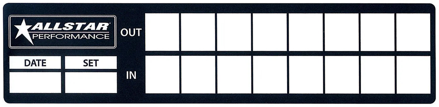 Tire Log Decals 40pk ALLSTAR PERFORMANCE
