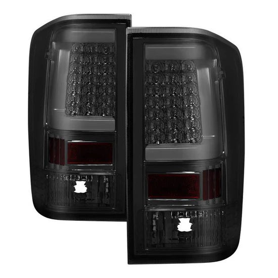 xTune 04-15 Nissan Titan Light Bar LED Tail Lights - Smoke (ALT-ON-NTI04-LBLED-SM)
