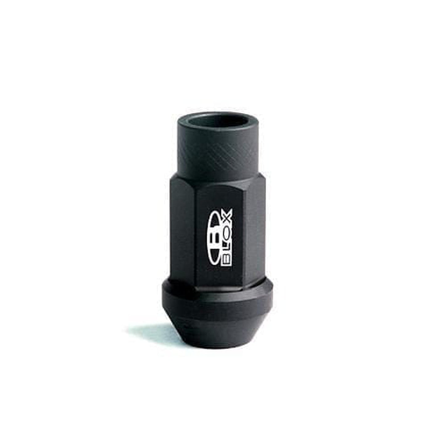 BLOX Racing Street Series Forged Lug Nuts - Flat Black 12 x 1.5mm - Single piece BXAC-00102-SSFB BXAC-00102-SSFB