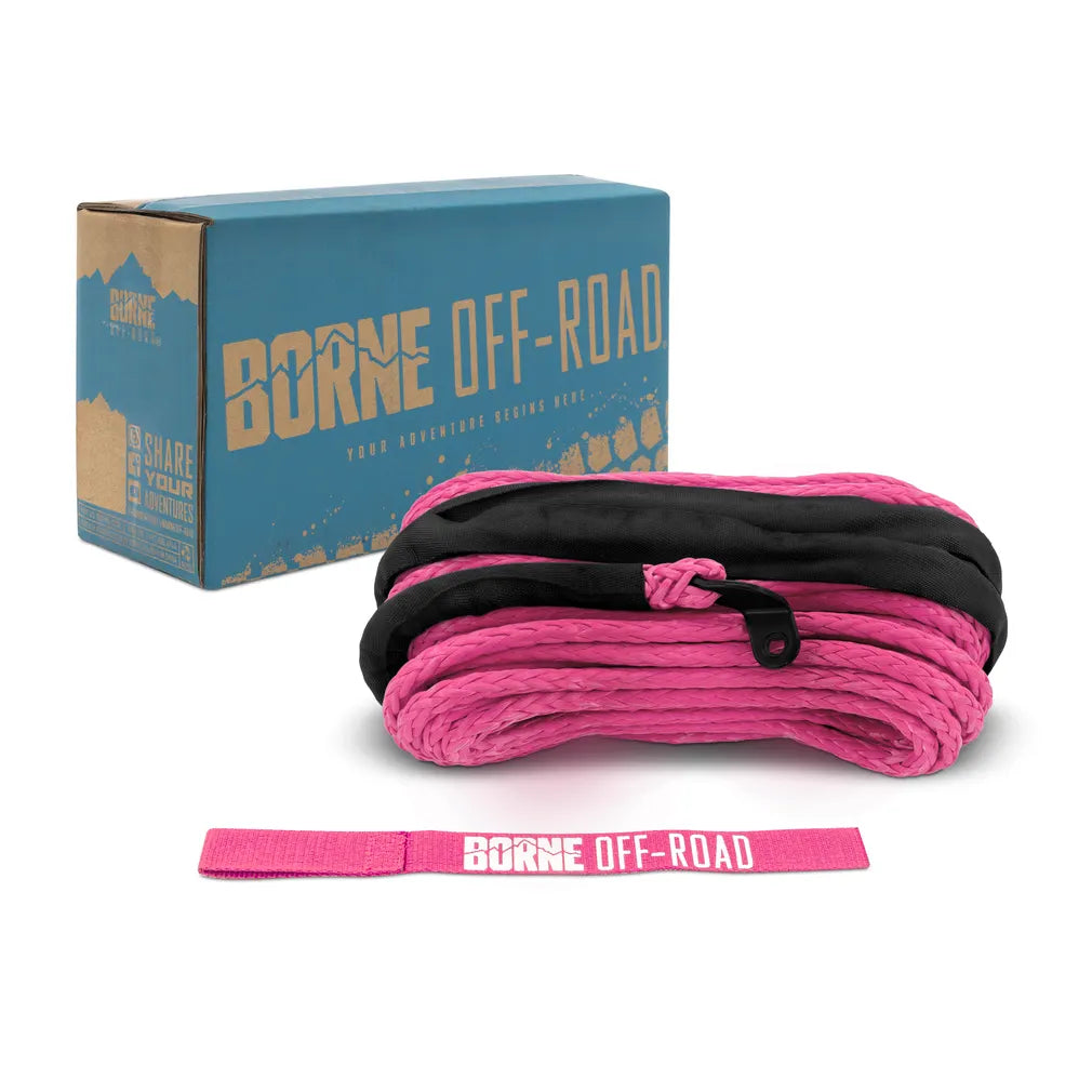Borne Off-Road Synthetic Rope - 3/8in x 85ft - Pink BNWN-SR-38-85PK