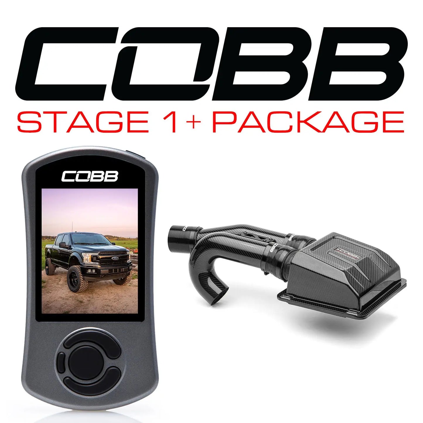 COBB 2020 Ford F-150 EcoBoost 3.5L Stage 1+ Redline Carbon Fiber Power Package FOR007001P-RED COBB