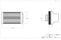 Aeromotive Fuel Filter 10 Micron Microglass ORB-10 Black P/N 12350