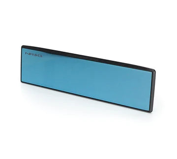 NRG 270mm Wide Panorama Clip-on Rearview Mirror - Flat w/ Blue Tint - IM-270FBL