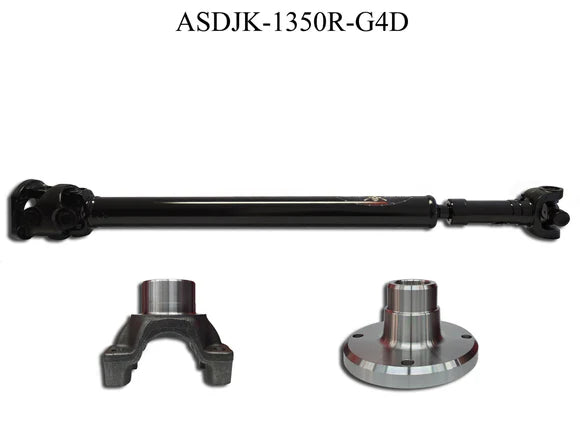 Adams Driveshaft Rear 1350 CV Driveshaft | Jeep JK 4-Door | Heavy Duty Series | Greasable U-Joints