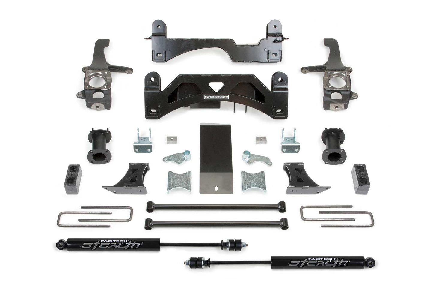 Fabtech 6in Basic Lift System with Coilover Spacers and Stealth Rear Shocks for 2007-2015 Toyota Tundra 2WD/4WD (K7009M)