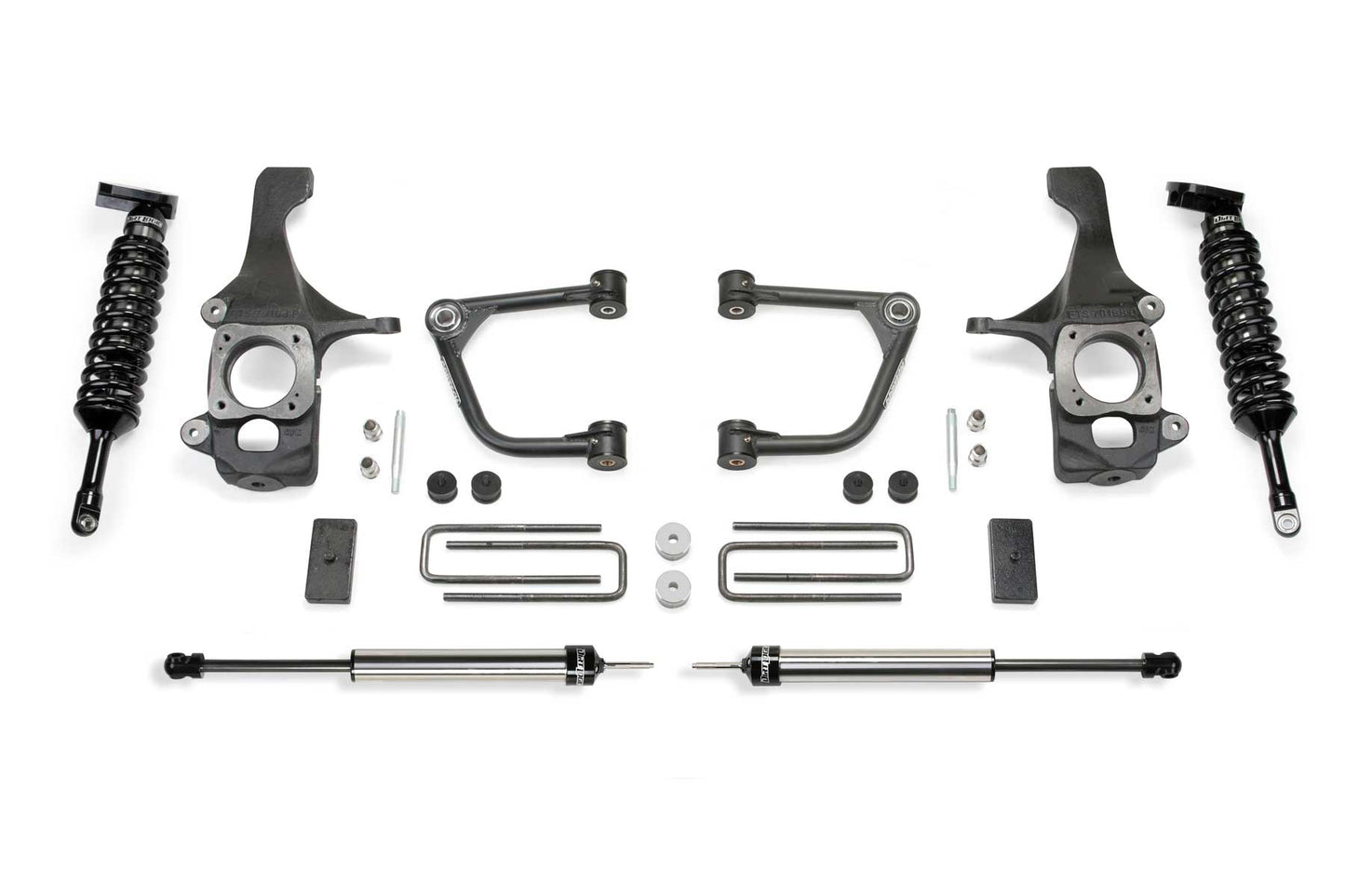 Fabtech 2in Uniball UCA Lift Kit with Dirt Logic 2.5 Coilovers and Dirt Logic Rear Shocks for 2016-2019 Toyota Tundra 4WD TRD Pro (K7075DL)