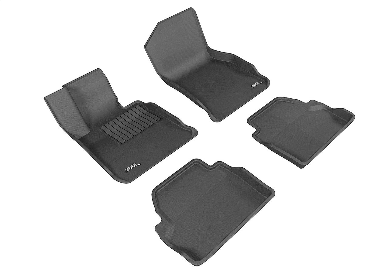 3D MAXpider L1BM05601509 2014-2020 BMW 4 Series F32 Kagu 1st & 2nd Row Floormats - Black