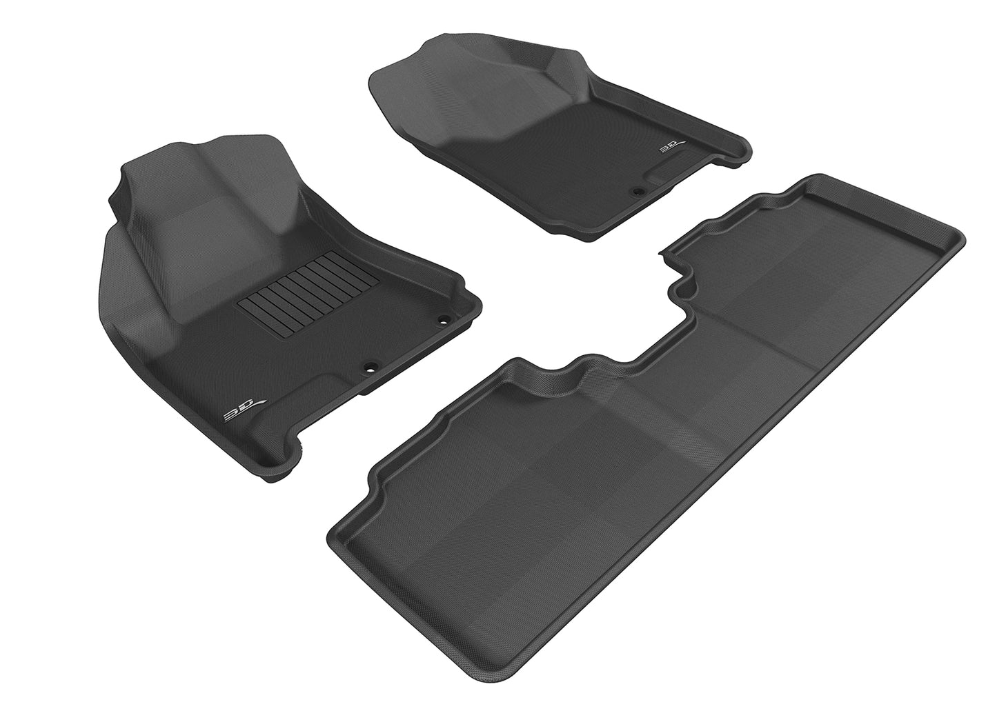 3D MAXpider L1CD00801509 2010-2016 Cadillac SRX Kagu 1st & 2nd Row Floormats - Black