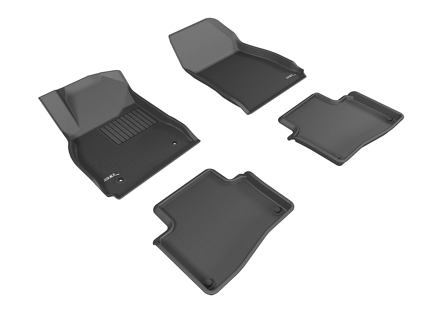 3D MAXpider L1CD01101509 2013-2019 Cadillac XTS Kagu 1st & 2nd Row Floormats - Black