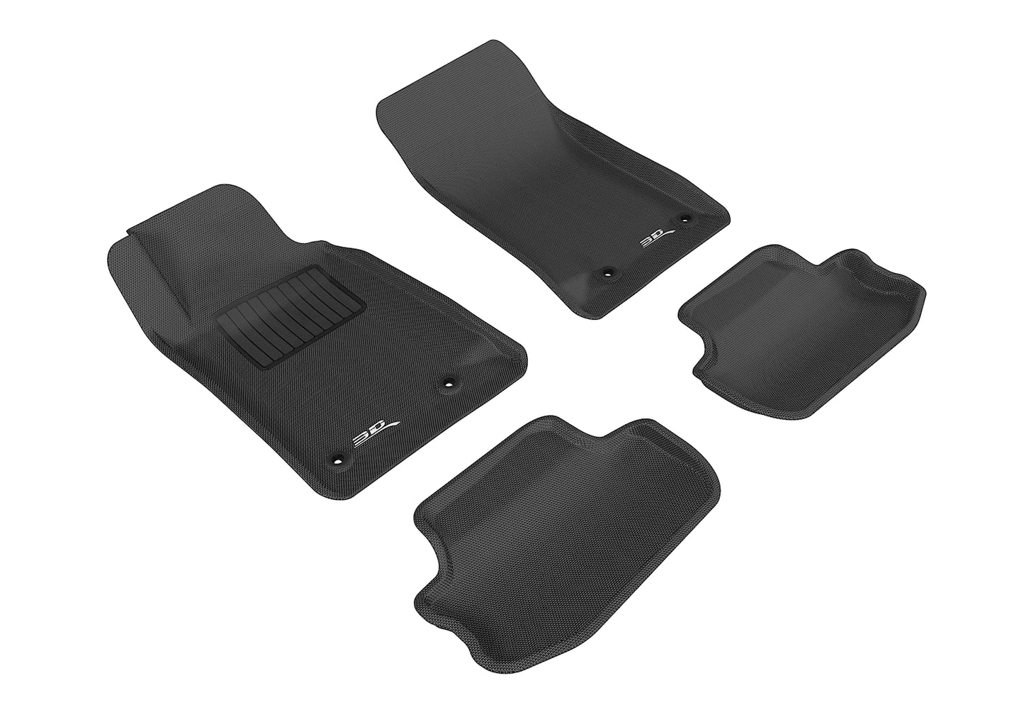 3D MAXpider L1CH01701509 2010-2015 Chevrolet Camaro Kagu 1st & 2nd Row Floormats - Black