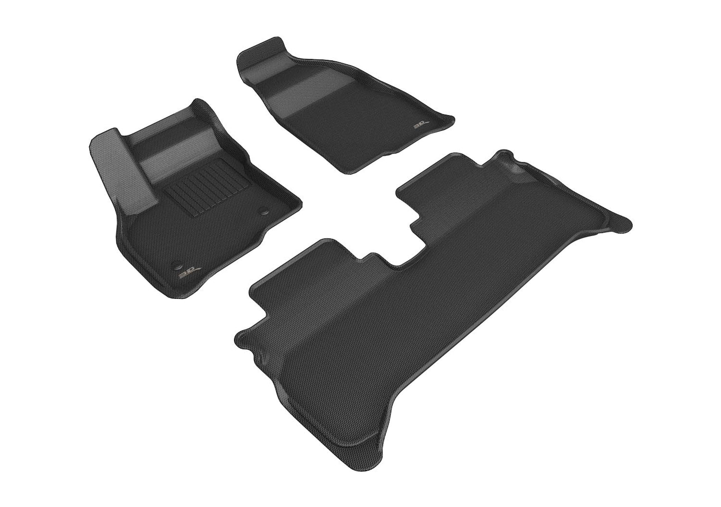 3D MAXpider L1CH09701509 2022 Chevrolet Bolt EUV Front and Rear Kagu Floormats - Black 3D MAXpider