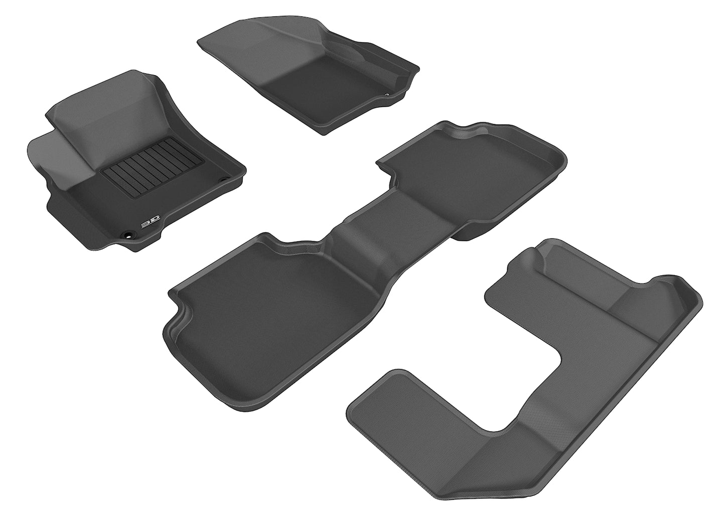 3D MAXpider L1DG01201509 2012-2020 Dodge Journey Kagu 1st & 2nd & 3rd Row Floormats - Black