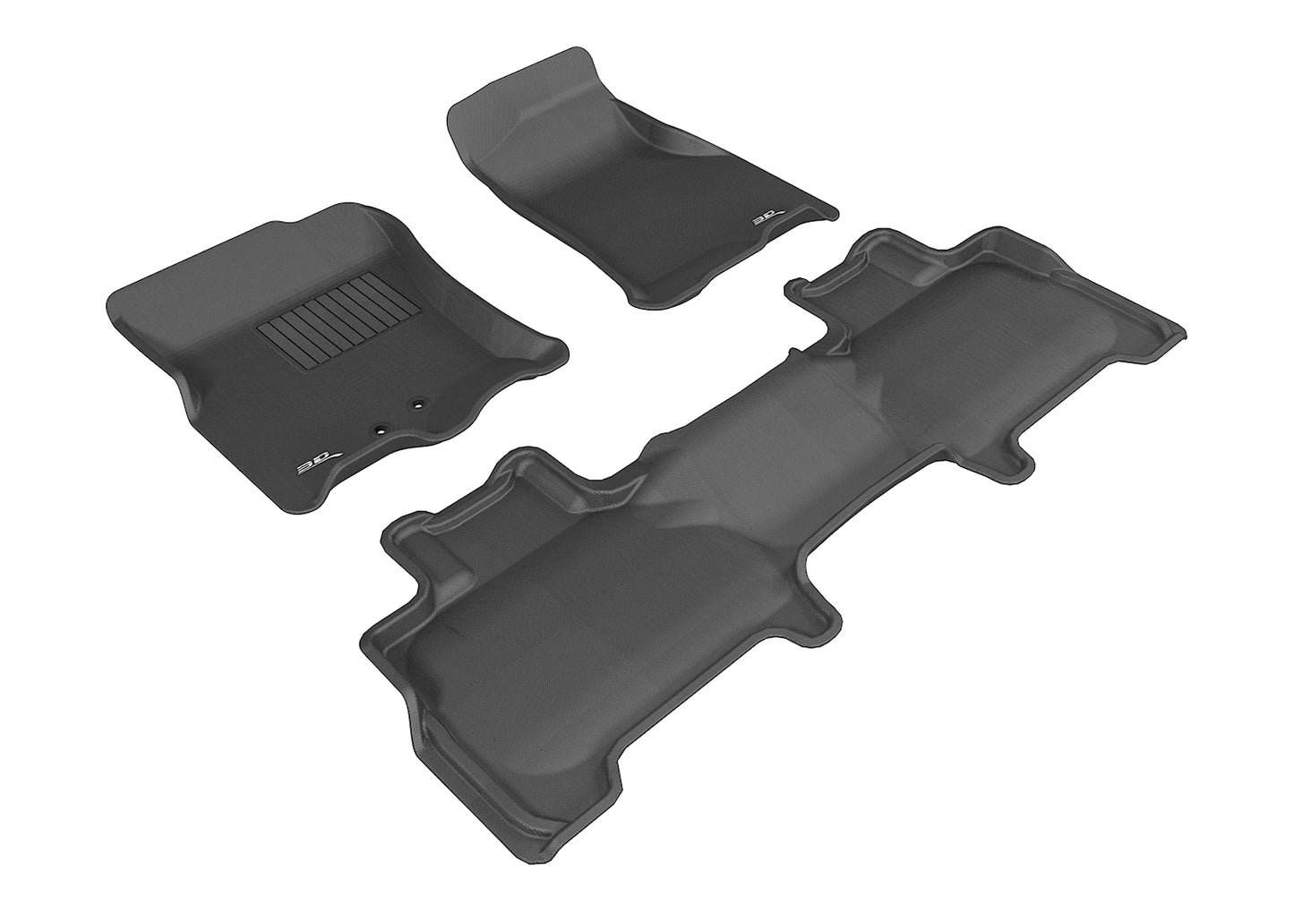 3D MAXpider L1FR07701509 2011-2017 Ford Expedition Kagu 1st & 2nd Row Floormats - Black