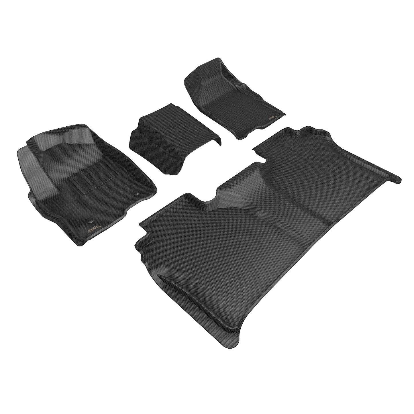 3D Maxpider L1GM03101509 19-23 Gmc Sierra Crew Cab Kagu Floor Mat- Black R1 R2