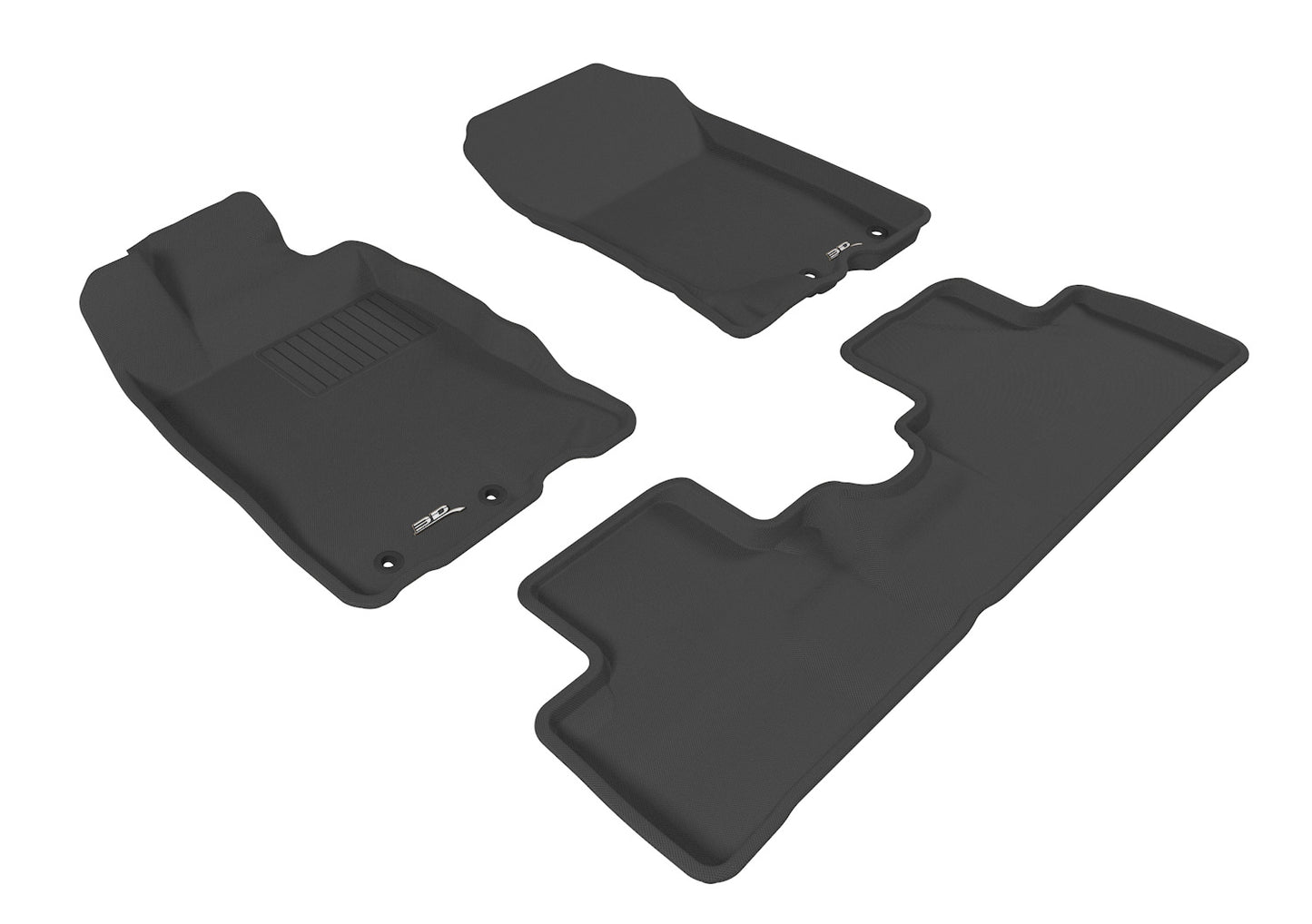 3D MAXpider L1HD02301509 2010-2014 Honda Insight Kagu 1st & 2nd Row Floormats - Black