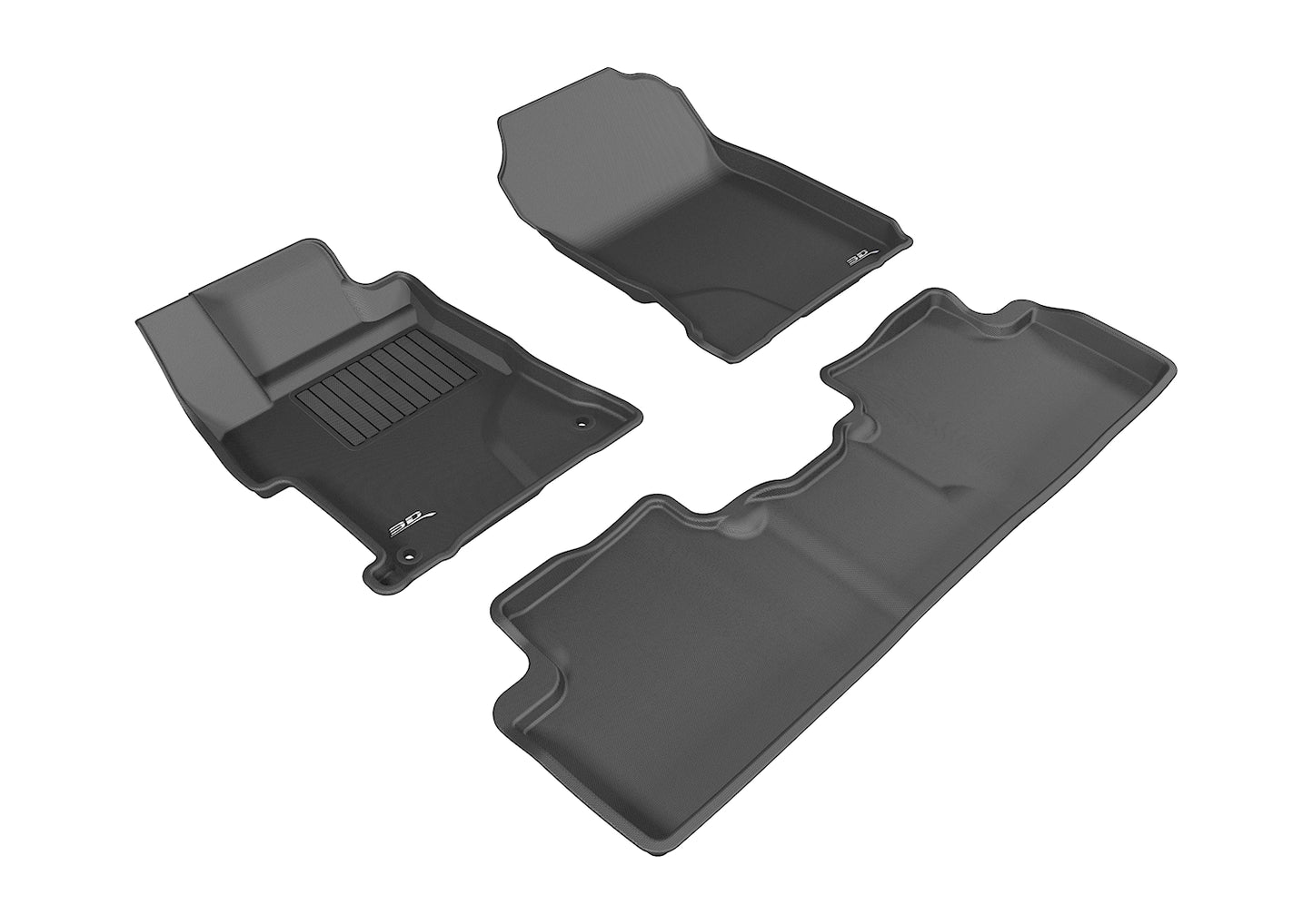 3D MAXpider L1HD06301509 2014-2015 Honda Civic Sedan Kagu 1st & 2nd Row Floormats - Black