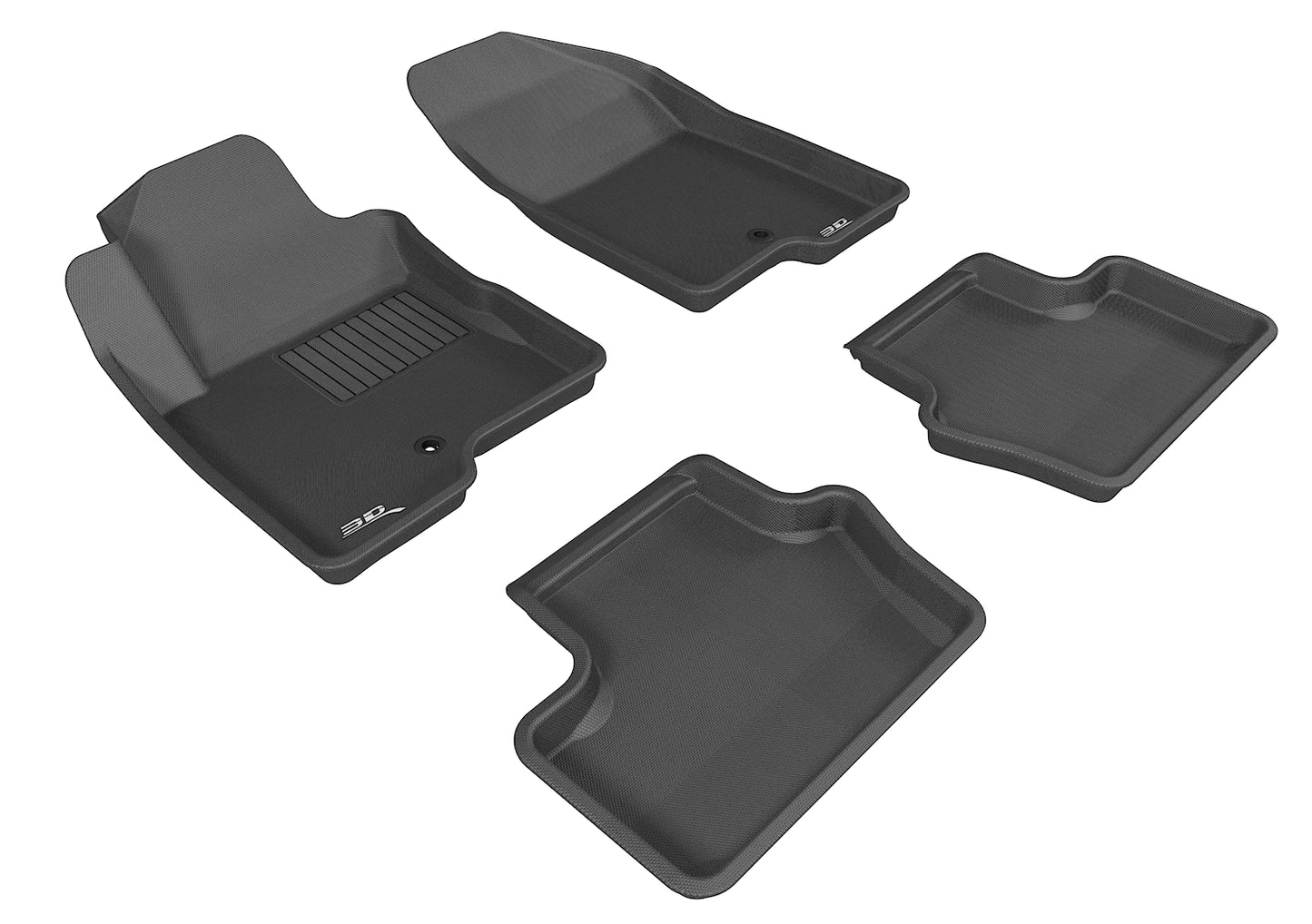 3D MAXpider L1JP00901509 2007-2017 Jeep Compass/Patriot Kagu 1st & 2nd Row Floormats - Black