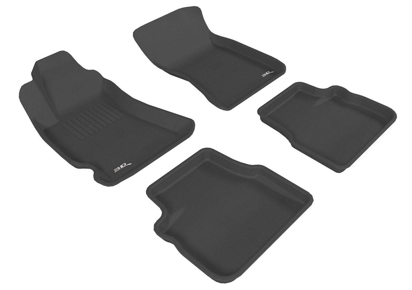 3D MAXpider L1SB00301509 2009-2013 Subaru Forester Kagu 1st & 2nd Row Floormats - Black
