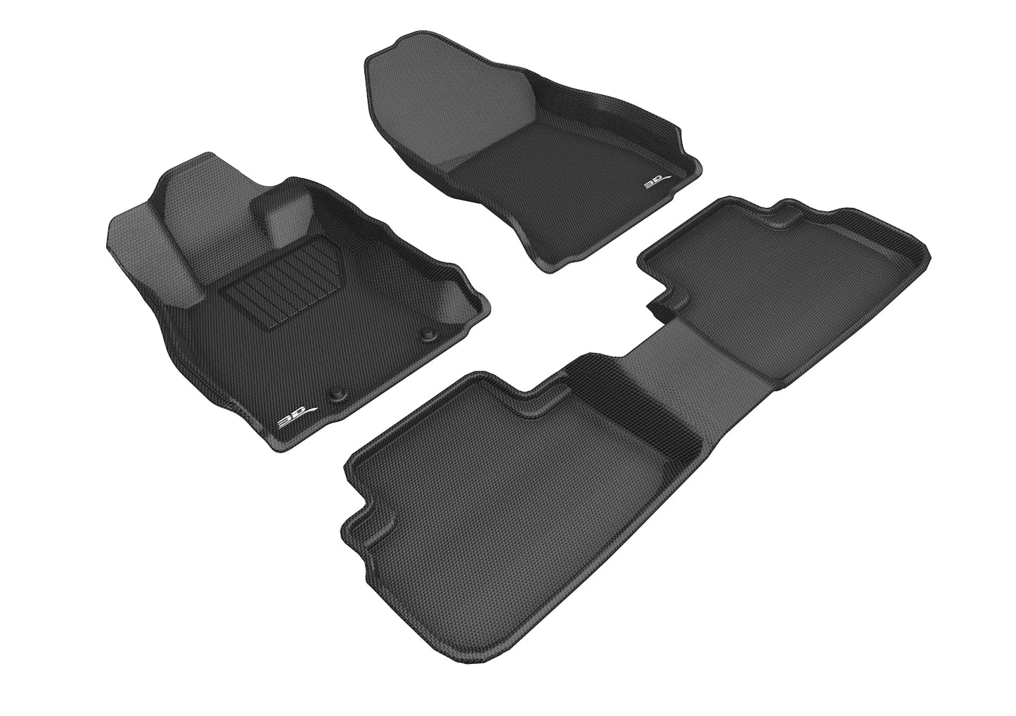 3D MAXpider L1SB02401509 2019-2020 Subaru Forester Kagu 1st & 2nd Row Floormats - Black