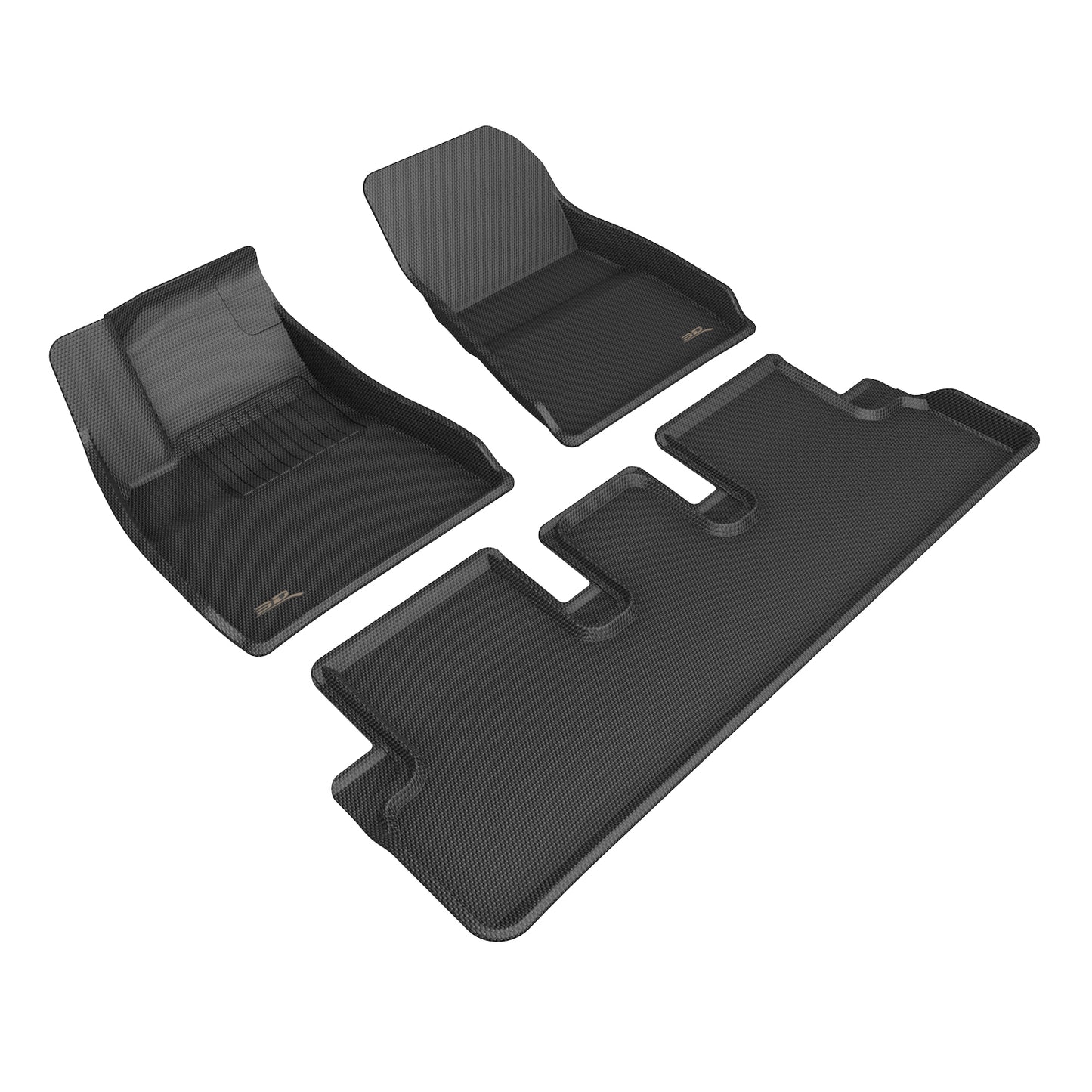 3D MAXpider L1TL06901509 2024 Tesla Model 3 Kagu 1st & 2nd Row Floormat - Black