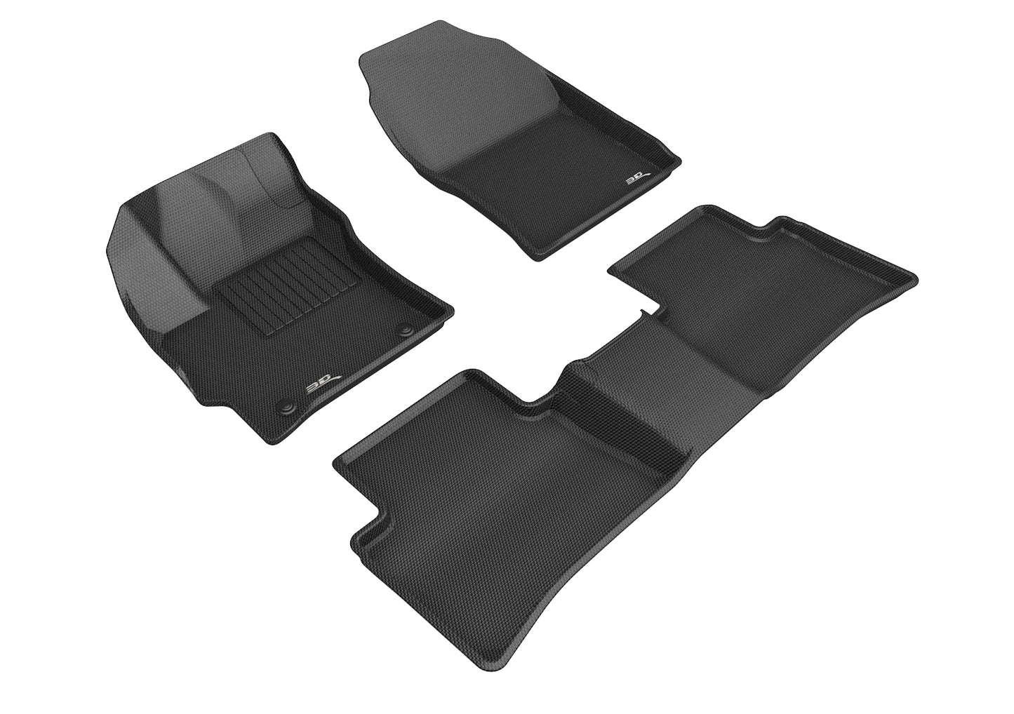 3D MAXpider L1TY25601509 2020-2021 Toyota Corolla Sedan Kagu 1st & 2nd Row Floormats - Black