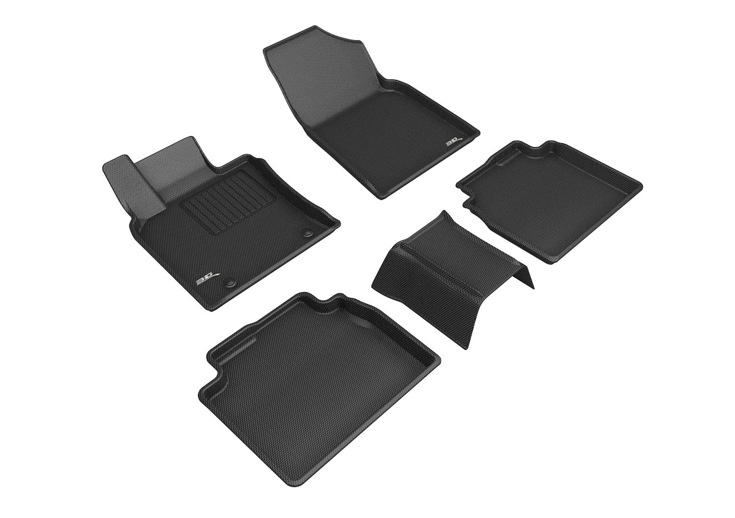 3D MAXpider L1TY25701509 2019-2020 Toyota Avalon Hybrid Kagu 1st & 2nd Row Floormats - Black