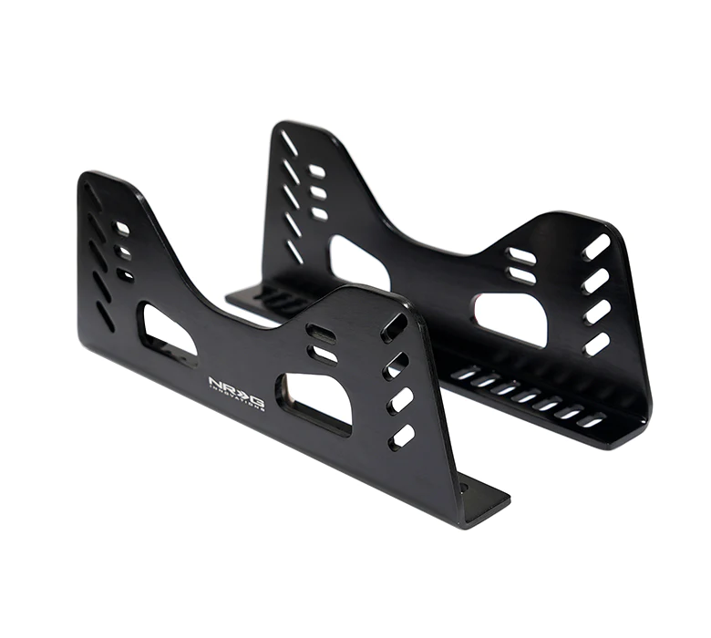 NRG Tall Aluminum Side Mount Bracket (Pairs) - Black - LSMB-BK