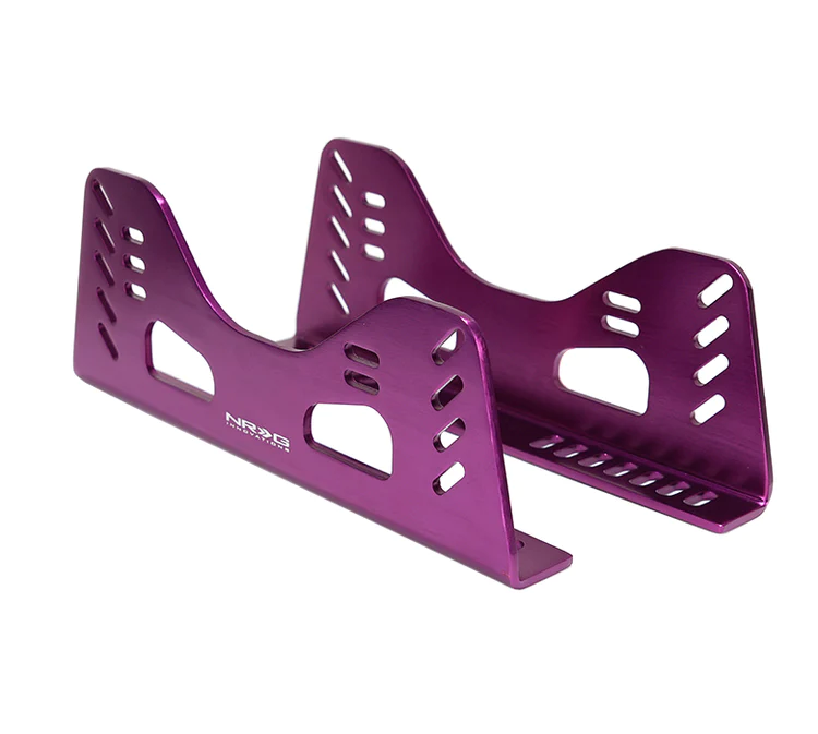 NRG Tall Aluminum Side Mount Bracket (Pairs) - Purple - LSMB-PP