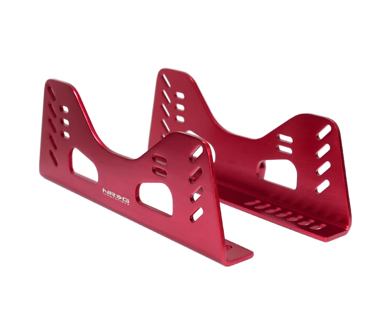 NRG Tall Aluminum Side Mount Bracket (Pairs) - Red - LSMB-RD