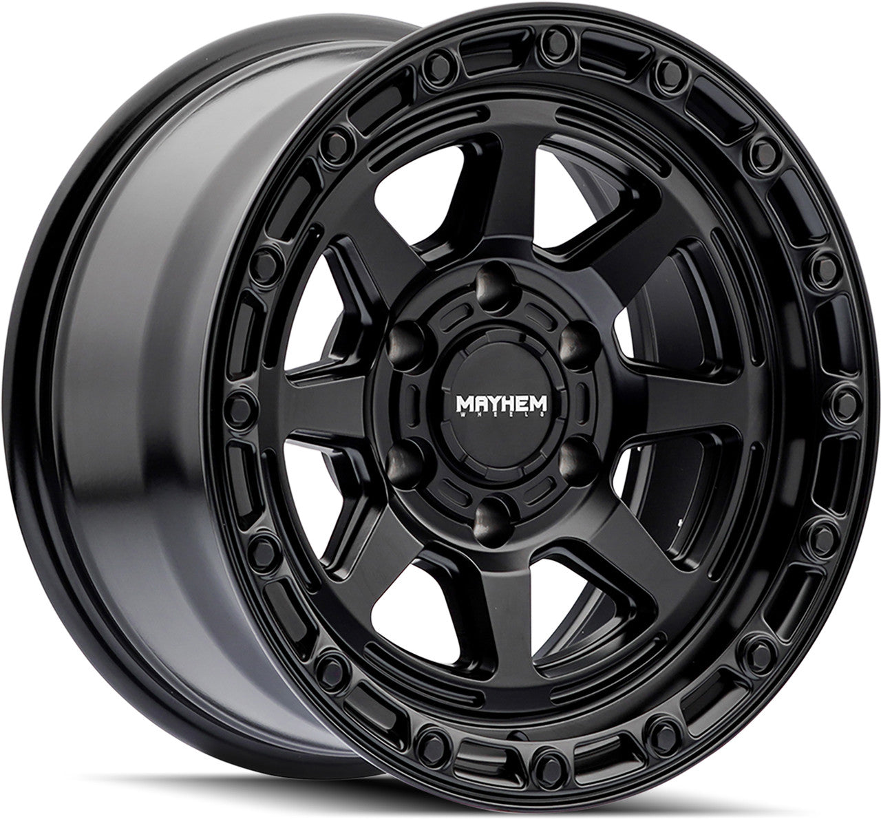 Mayhem 8306 Ridgeline 17x8.5 / 6x139.7 BP / 6mm Offset / 106.1mm Hub Satin Black Wheel