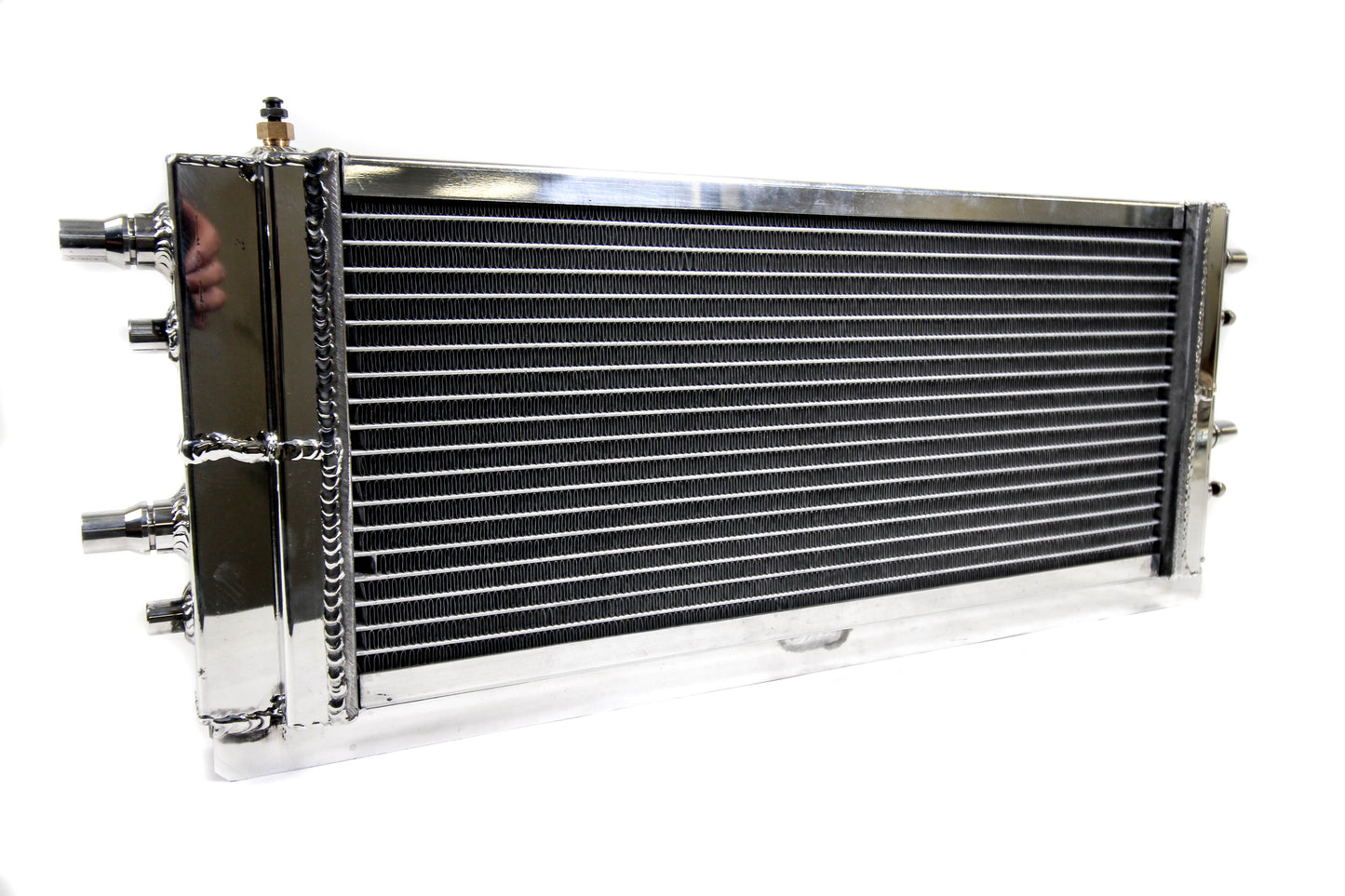 Another angled view of PLM’s dual-row heat exchanger for C7 Z06