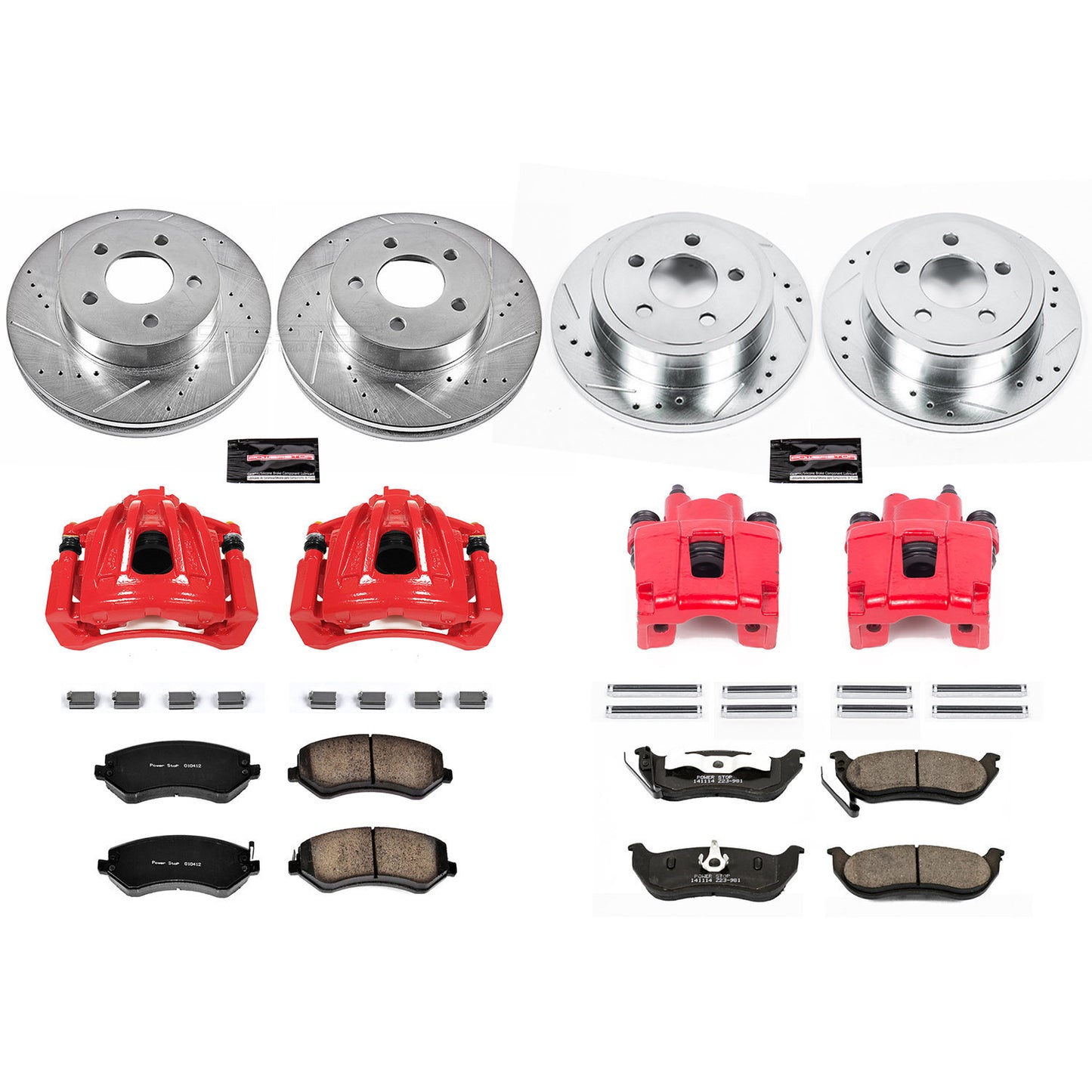 Power Stop 03-07 Jeep Liberty Front & Rear Z36 Truck & Tow Brake Kit w/Calipers