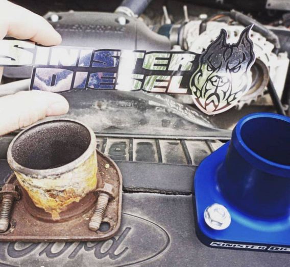 Sinister Diesel Thermostat Housing for 1999-2003 Ford Powerstroke 7.3L Sinister Diesel