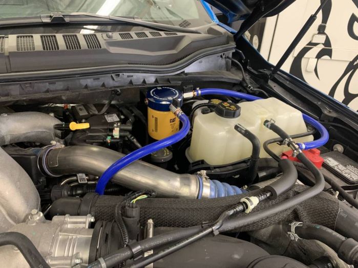 Sinister Diesel Coolant Filtration System (W/ CAT) for 2020-2022 Ford Powerstroke 6.7L Sinister Diesel