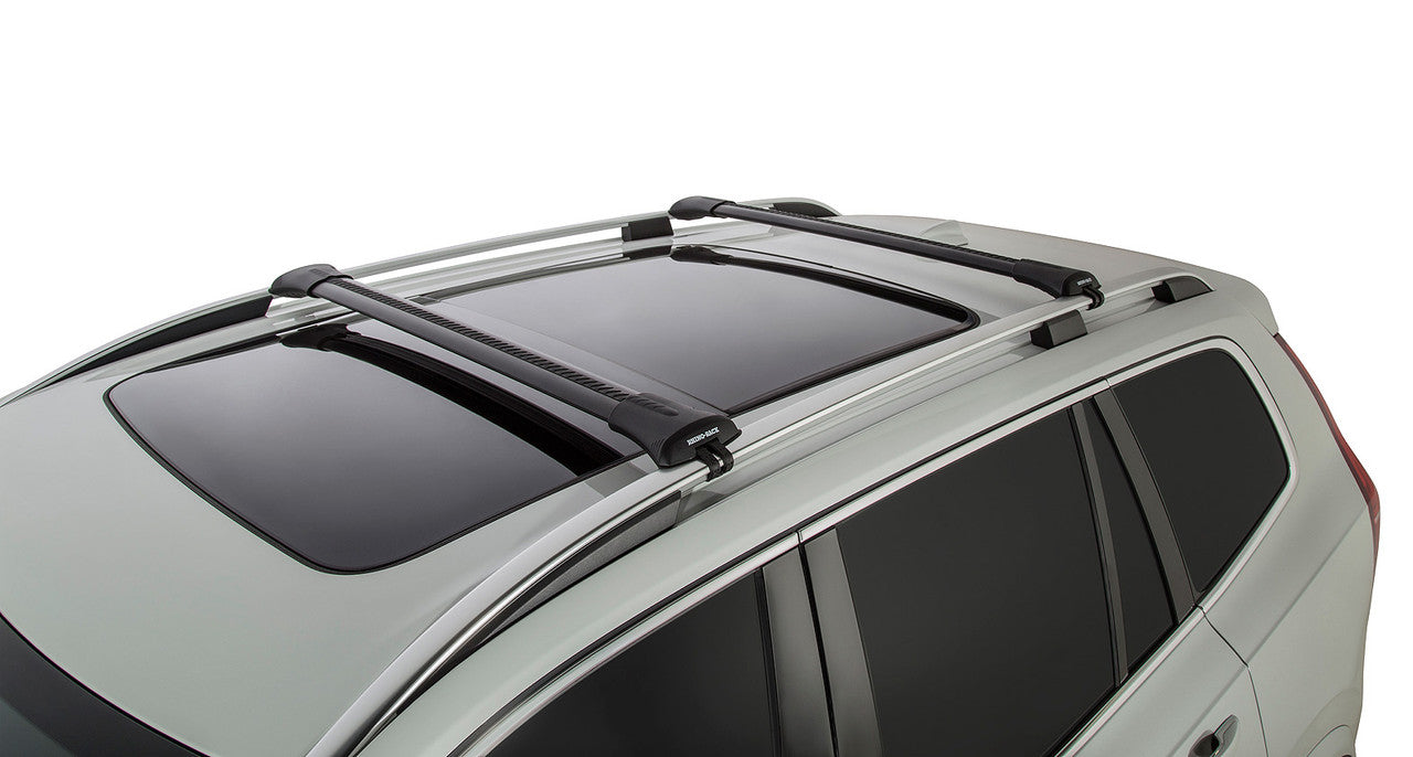 Rhino-Rack 05-10 BMW 3 Series 4 Door Wagon Vortex StealthBar 2 Bar Roof Rack - Black